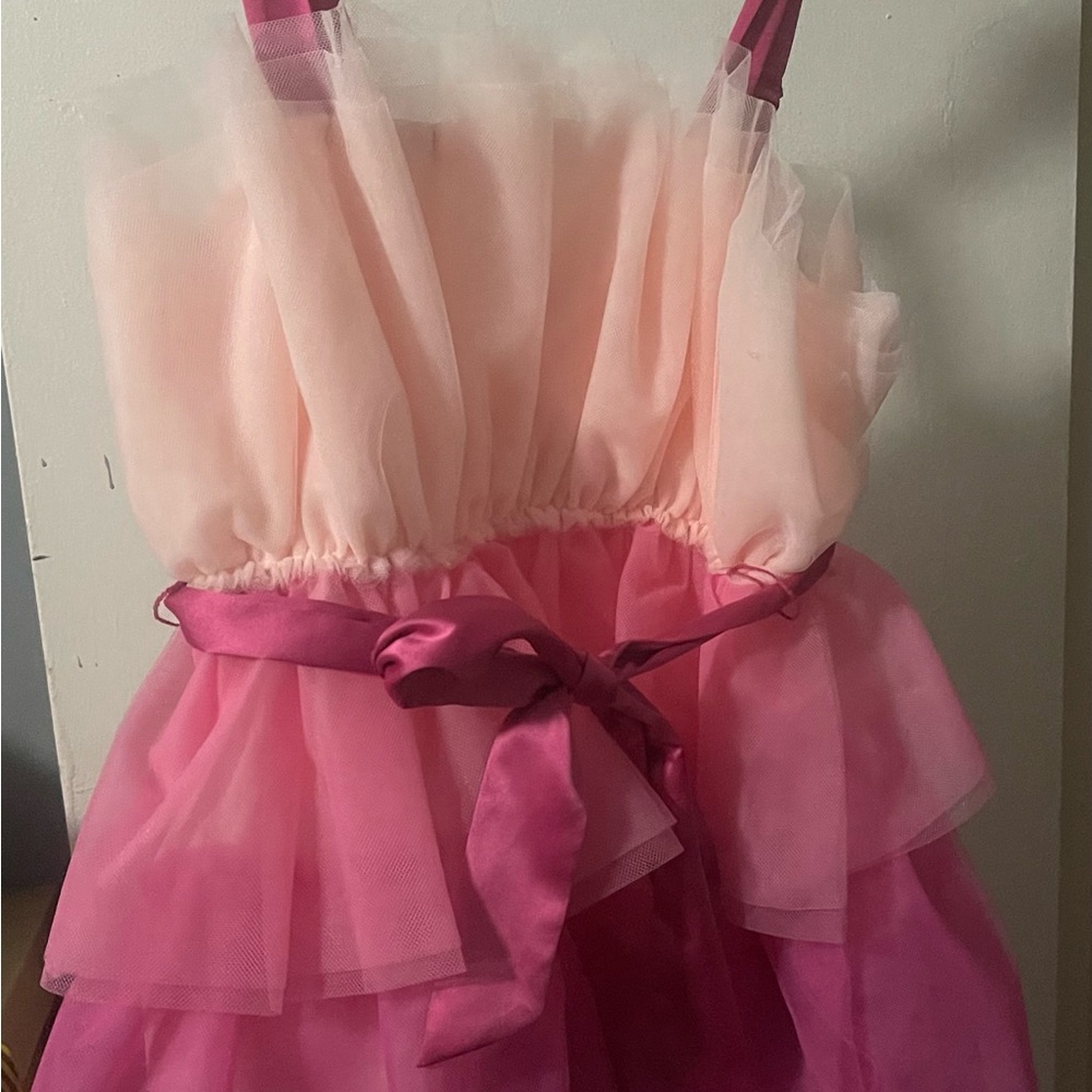 Fashion Nova Pink Layered Kids Formal Dress
